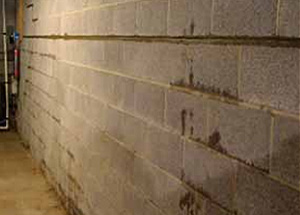 Bowed Wall After bowed and cracked basement wall repaired