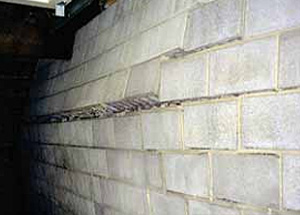 Bowed Wall Before bowed and cracked basement wall